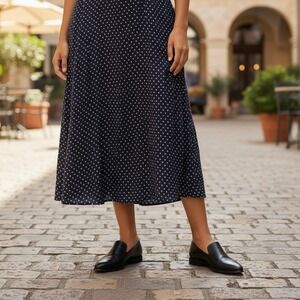 Kelsi Dagger Brooklyn Black Leather Pointed Toe Loafers Low Wedge Flats